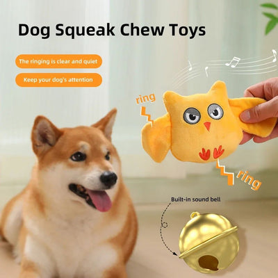 HKM-5127997 Plush Animal Shape Squeaky Toy for Dogs – Bite Resistant PP Cotton Toy for Small and Large Dogs