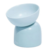 HKM-5128509 Elevated Ceramic Cat Bowl with Oblique Mouth Design for Improved Comfort and Spill Prevention