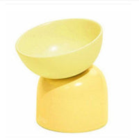 HKM-5128509 Elevated Ceramic Cat Bowl with Oblique Mouth Design for Improved Comfort and Spill Prevention