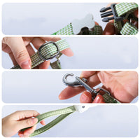 HKM-5129789 Houndstooth Rabbit Design Chest Strap for Small Dogs with Polyester Traction Rope