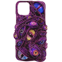 HKM-512979 Horror-Themed Silicone Phone Case with 3D Eye Design
