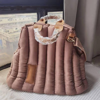 HKM-5130557 Portable Breathable Nylon Pet Shoulder Bag for Cats, Detachable Design, Medium Soft Carrying Capacity 2.50kg