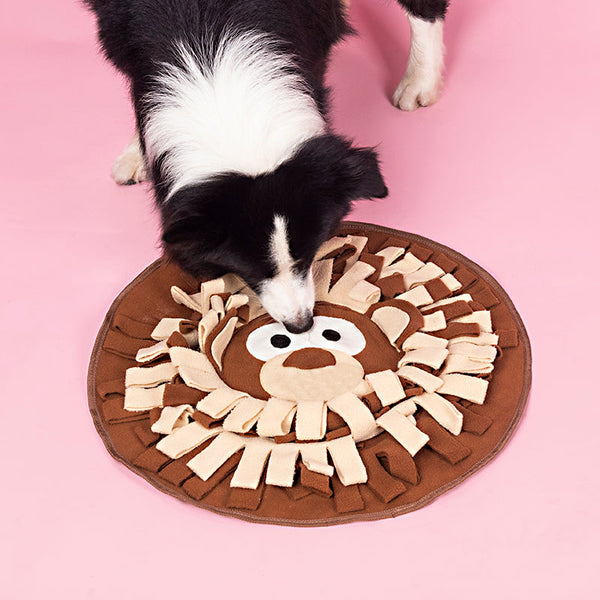 HKM-5131581 Interactive Snuffle Mat for Dogs and Cats, Polar Fleece Feeding Puzzle Toy, 50 x 50cm
