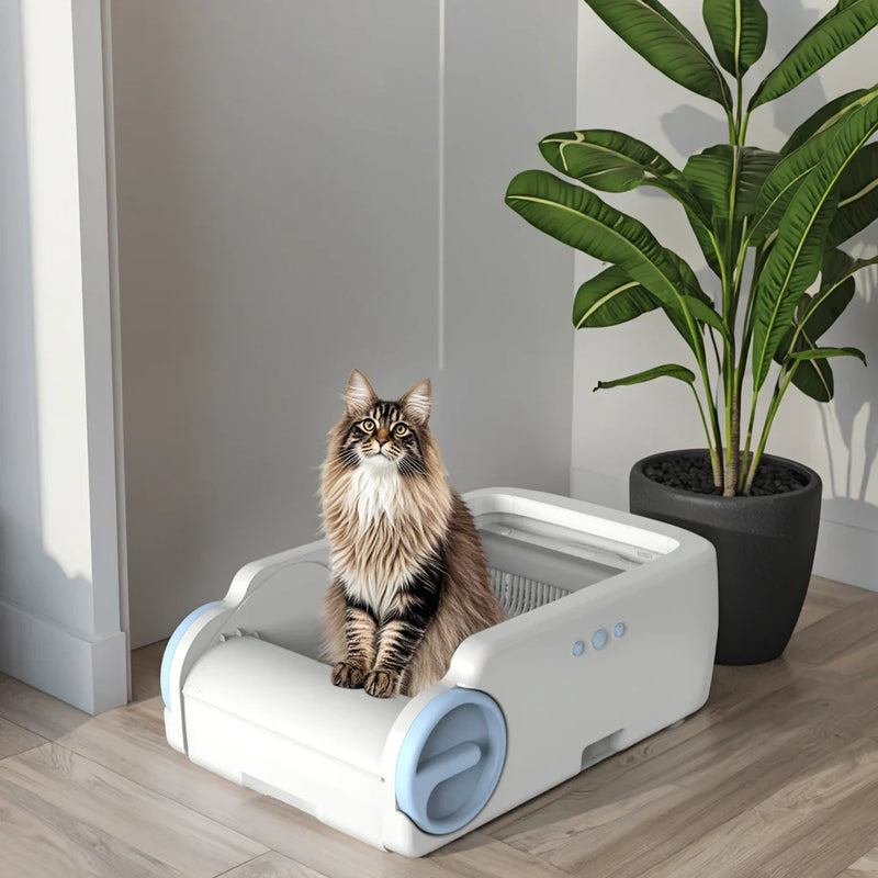 HKM-513171 Automatic Cleaning Cat Litter Box with Anti-Fall Design and Easy Clean Features