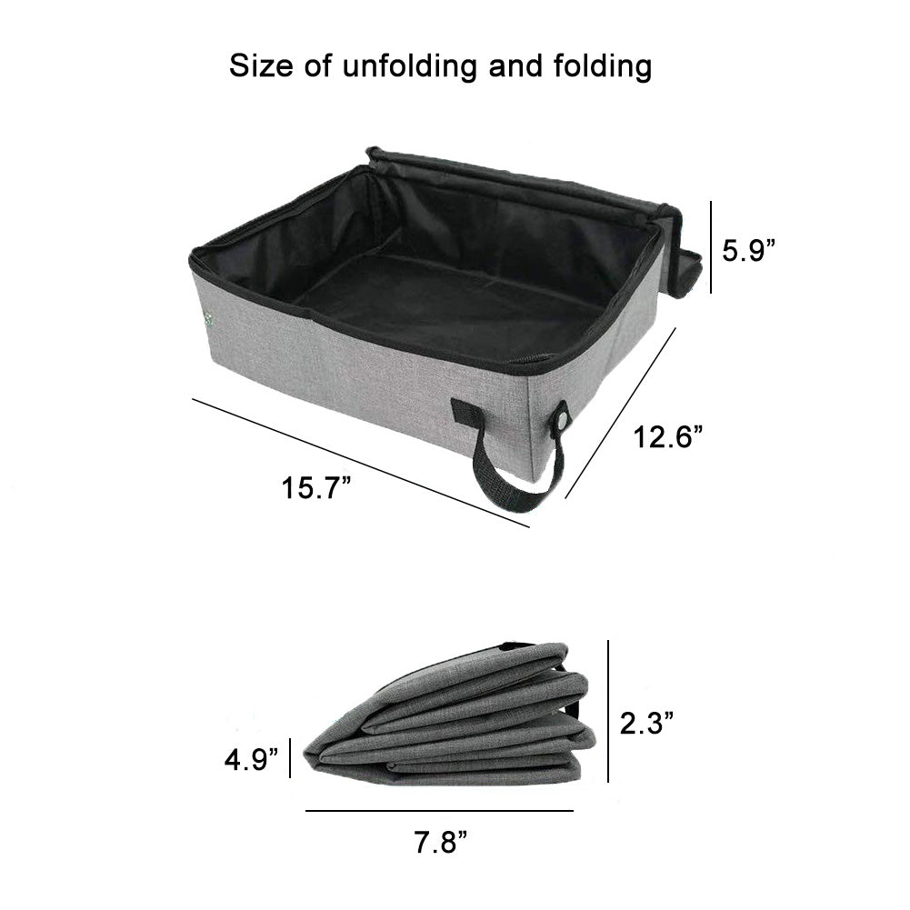 HKM-5131965 Foldable Waterproof Cat Litter Box with Lid - Available in Three Sizes