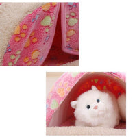 HKM-5132349 Cartoon Removable Pet Kennel ¨C Medium and Large Sizes Available in Pink, Brown, and White