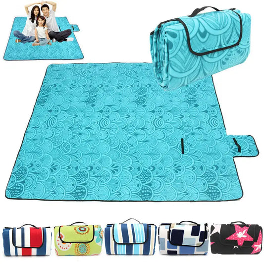 HKM-513235 Extra Large Waterproof Picnic Blanket - Foldable Outdoor Beach Mat for Camping, Hiking and Summer Fun