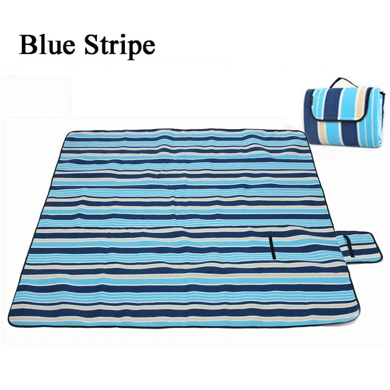 HKM-513235 Extra Large Waterproof Picnic Blanket - Foldable Outdoor Beach Mat for Camping, Hiking and Summer Fun