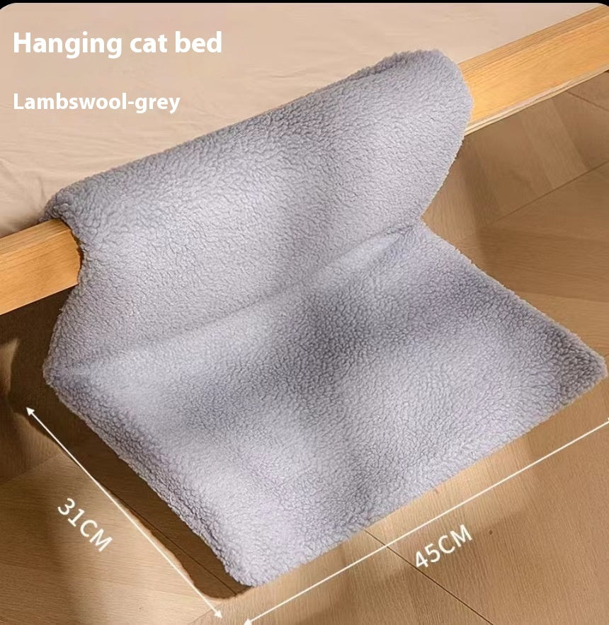 HKM-5132733 Plush L-Shaped Cat Hammock Nest in Various Colors and Materials