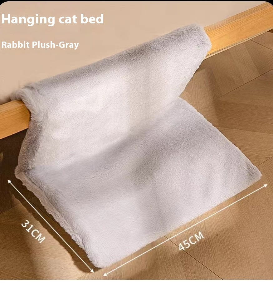 HKM-5132733 Plush L-Shaped Cat Hammock Nest in Various Colors and Materials