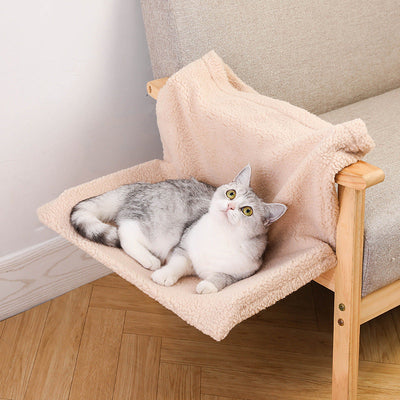 HKM-5132733 Plush L-Shaped Cat Hammock Nest in Various Colors and Materials