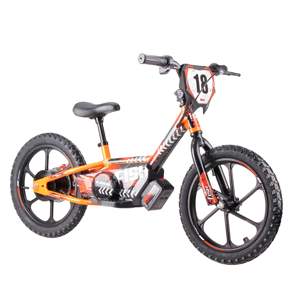 HKM-513299 250W 36V Electric Balance Bike for Kids - Aluminum Alloy Frame, 16" Wheels, Disc Brakes, Integrated Battery
