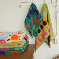 HKM-513299 Children's Absorbent Square Towel in Pure Cotton - Available in Pear Green, Beige, and Yellow