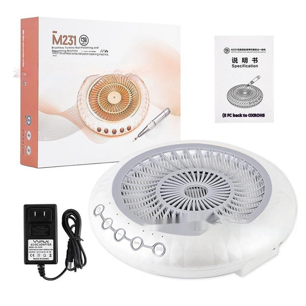 HKM-513363 Low Noise Turbofan Nail Dust Remover in Gray