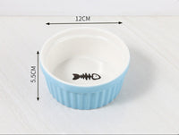 HKM-5134269 Bamboo and Wood Pet Bowl Stand with Double Ceramic Bowls for Cats and Small Dogs