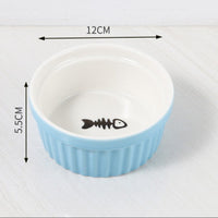 HKM-5134269 Bamboo and Wood Pet Bowl Stand with Double Ceramic Bowls for Cats and Small Dogs