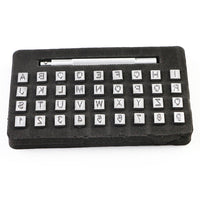 HKM-513555 Leather Steel Stamp Set for English Letters - 37PC, 4mm & 6mm Sizes