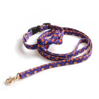 HKM-5136061 Halloween Pet Collar with Bowknot and Pumpkin Ghost Patterns - Adjustable Sizes Available