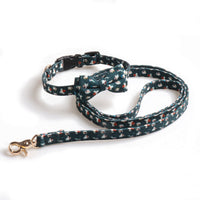 HKM-5136061 Halloween Pet Collar with Bowknot and Pumpkin Ghost Patterns - Adjustable Sizes Available