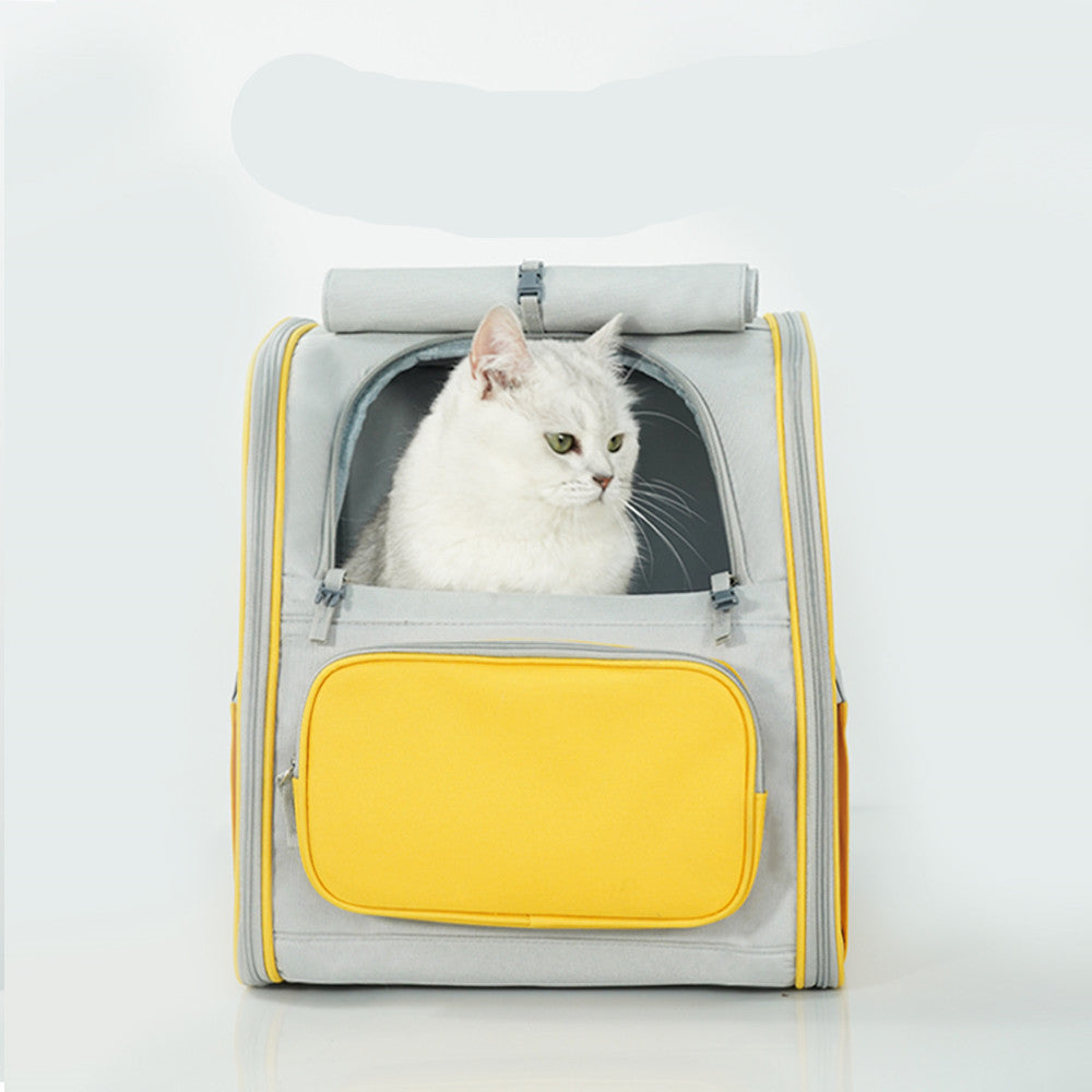HKM-5136317 Multifunctional Portable Pet Backpack - Breathable Cat Carrier for Travel and Training