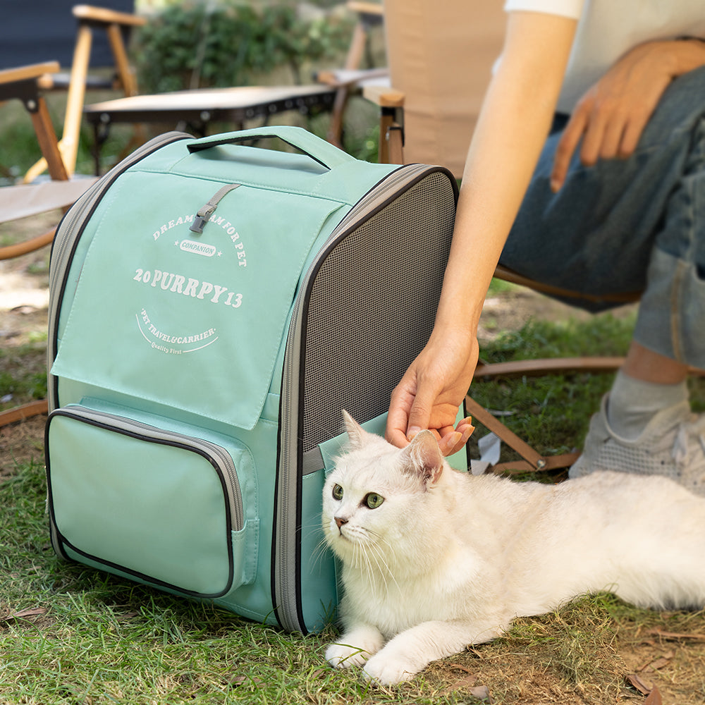 HKM-5136317 Multifunctional Portable Pet Backpack - Breathable Cat Carrier for Travel and Training