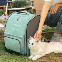 HKM-5136317 Multifunctional Portable Pet Backpack - Breathable Cat Carrier for Travel and Training