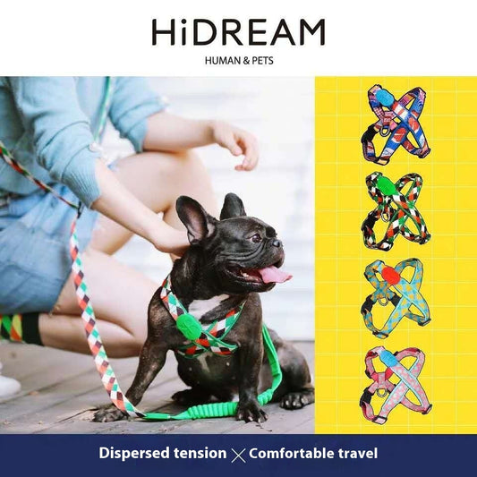 HKM-5136701 X-type Nylon Dog Chest Strap for Comfortable Pet Walking – Available in Bobby, Sunrise, Mountain and River Mark, and Florida Colors