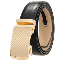 HKM-513747 Automatic Alloy Buckle Men's Genuine Leather Belt - Model LY36-0191-1