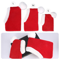 HKM-5138237 Dog Headgear for Halloween and Christmas - Casual Wool Tie-Dye Style in Red, Available in S, M, L