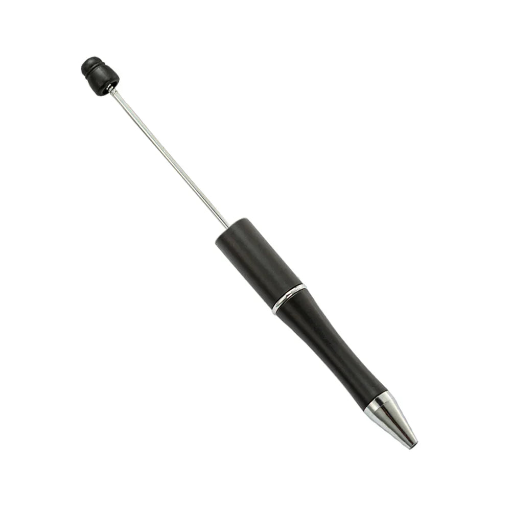 HKM-514003 Personalised Plastic Beaded Ballpoint Pens with Black Ink for Stationery and Office Use