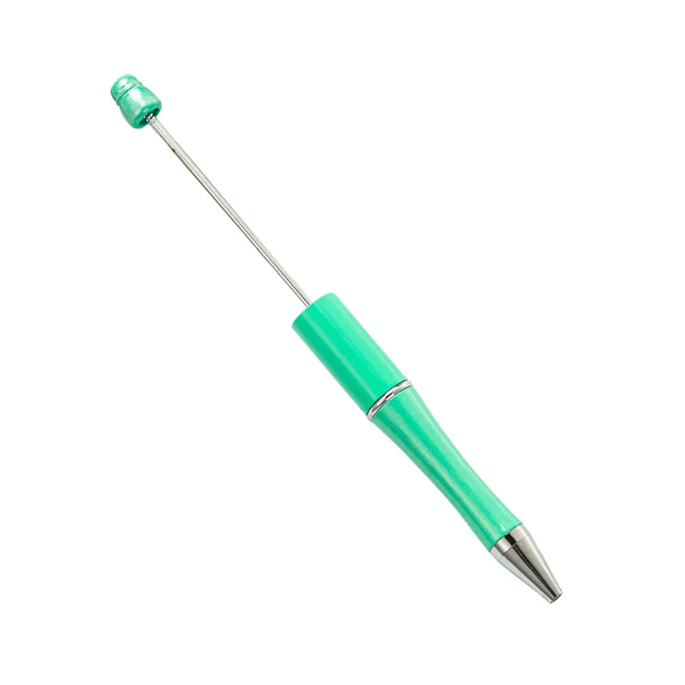 HKM-514003 Personalised Plastic Beaded Ballpoint Pens with Black Ink for Stationery and Office Use