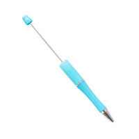 HKM-514003 Personalised Plastic Beaded Ballpoint Pens with Black Ink for Stationery and Office Use