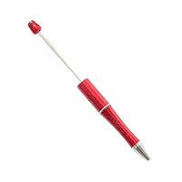 HKM-514003 Personalised Plastic Beaded Ballpoint Pens with Black Ink for Stationery and Office Use