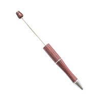 HKM-514003 Personalised Plastic Beaded Ballpoint Pens with Black Ink for Stationery and Office Use