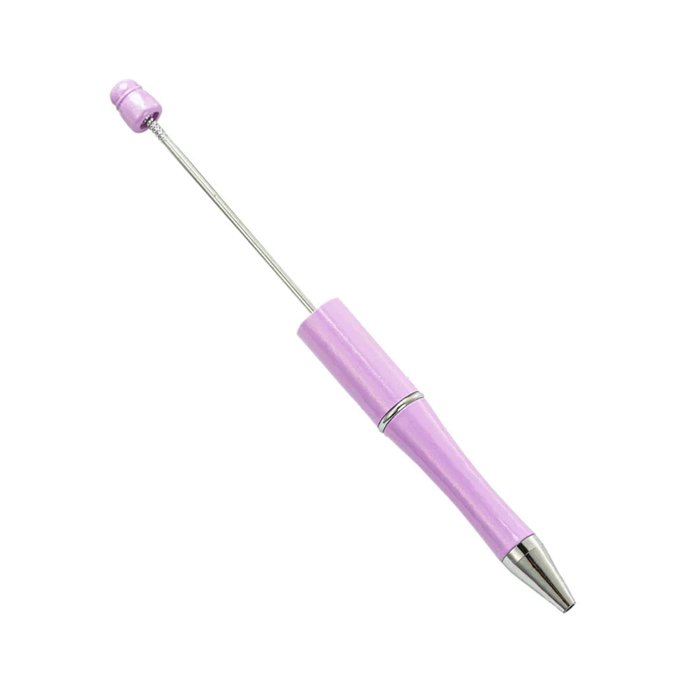 HKM-514003 Personalised Plastic Beaded Ballpoint Pens with Black Ink for Stationery and Office Use