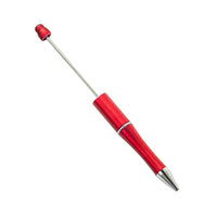 HKM-514003 Personalised Plastic Beaded Ballpoint Pens with Black Ink for Stationery and Office Use