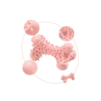 HKM-5140669 Durable Natural Rubber Bone Dog Toy for Medium and Large Dogs - Promotes Dental Health and Fresh Breath