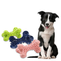 HKM-5140669 Durable Natural Rubber Bone Dog Toy for Medium and Large Dogs - Promotes Dental Health and Fresh Breath
