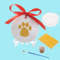 HKM-5141309 Pet Paw Print Ink Pad Set for Cats and Dogs - Includes 2 Ink Pads, Mold, Ribbon, and Text Printing Plate