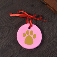 HKM-5141309 Pet Paw Print Ink Pad Set for Cats and Dogs - Includes 2 Ink Pads, Mold, Ribbon, and Text Printing Plate