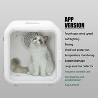 HKM-514131 Adjustable Speed Temperature Pet Drying Box for Cats and Small Dogs, Low Noise Design with Timer
