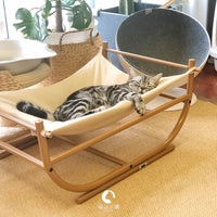 HKM-5141437 Iron Cat Hammock Pet Sofa Bed - Milk Tea, Chocolate, or Color Options with Replacement Mat