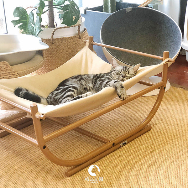 HKM-5141437 Iron Cat Hammock Pet Sofa Bed - Milk Tea, Chocolate, or Color Options with Replacement Mat