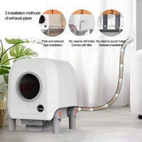 HKM-514323 Smart Self-Cleaning Cat Litter Box with WiFi Control and App Access, Eco-friendly Design