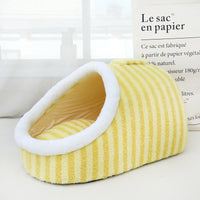 HKM-5143869 Cozy Macaron Cat Nest - Thickened Three-Dimensional Double-Piece Bed for Autumn and Winter Comfort