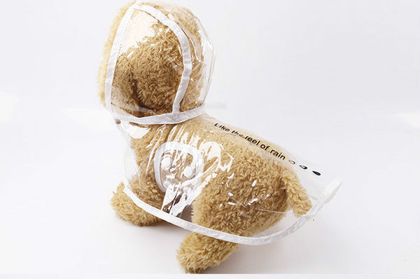HKM-5143997 Transparent Pet Raincoat in Multiple Colors and Sizes