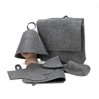 HKM-514451 Insulated Felt Sauna Hat Set for Optimal Comfort in Sauna Rooms