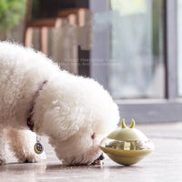 HKM-5144637 Rubber Flying Saucer Leaking Ball Toy for Pets - Available in Pink, Blue, Avocado