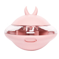 HKM-5144637 Rubber Flying Saucer Leaking Ball Toy for Pets - Available in Pink, Blue, Avocado
