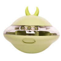 HKM-5144637 Rubber Flying Saucer Leaking Ball Toy for Pets - Available in Pink, Blue, Avocado